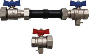 Schütz WMZ-Einbauset waagerecht 5006583 / vernickelt, 3/4