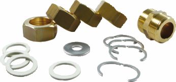 aeroline INOX Anschlusset DN16x3/4"