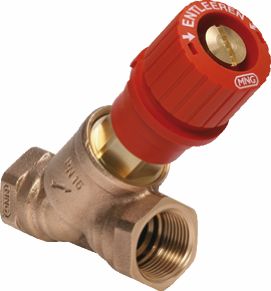 Honeywell Kombi-3-Plus Strangabsperrvtl. / 1 1/2" Muffenausf., rot, für den Vorlauf