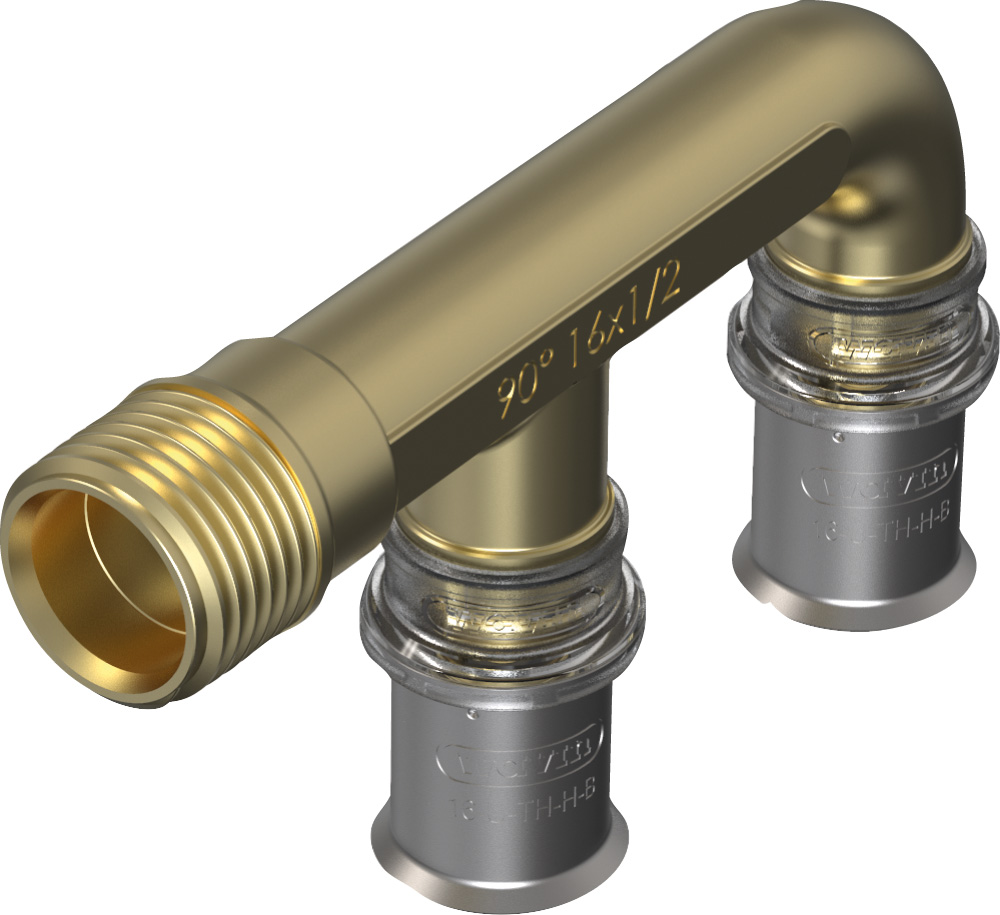 Wavin Winkel Tigris M5 / 16mm x 1/2" AG, 90 Grad