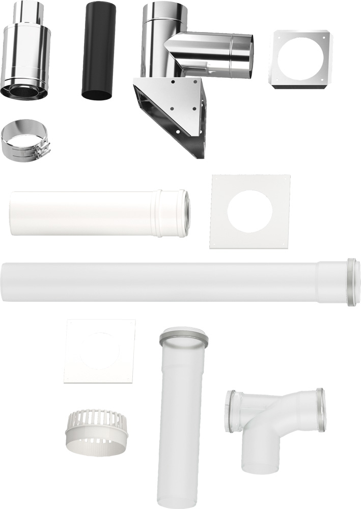 Buderus Grundbaus. B53P Fassade DN110 / raumluftabhängiger Betrieb an d. Fassade