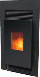 wodtke Primärofen-Einsatz PE Nova water+ / 10 kW, Tür mit Glasscheibe black