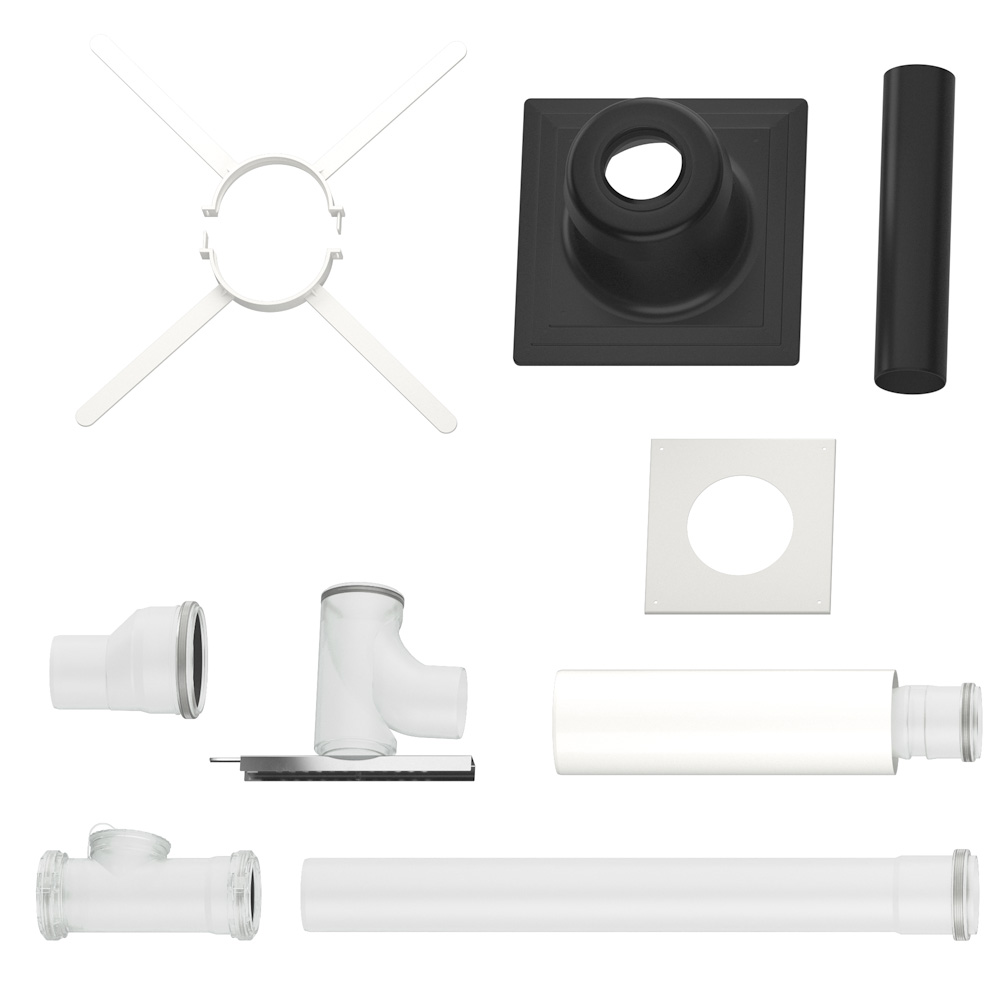 Grundbausatz GA, d:110 / für Geräte mit KAS direkt nach hinten