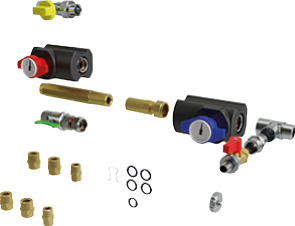 CS28-1 Set Absperrhähne kompl / Gas, Warmwasser, Heizung VL/RL, KFE