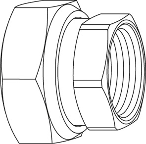 TA-Anschl.-Verschraubung 1 1/4"IG / für Ventil DN32