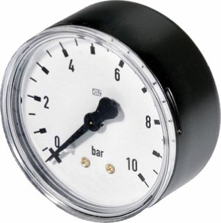 Röhrenf-Manometer, 63mmD, 0-16bar, 1/4-B / hinten