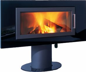 wodtke Kaminofen Fire SL Glas black / 7,5 kW, Korpus Stahl blück