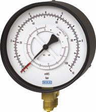 Diff.-Druck-Manometer, d:100mm, 0-10bar / (100 m WS), mit Parallelzapfen Diff.-Druck-Manometer, d:100mm, 0-10bar / (100 m WS), mit Parallelzapfen