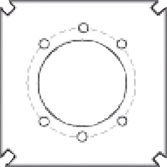 Brennerplatte ungebohrt 10x270x270mm / Blindplatte