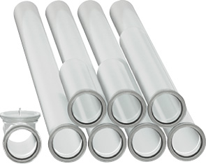 Buderus Abgasrohre-Set d:60,10m+Prüfrohr / senkr. Effektivlänge 9,75 m