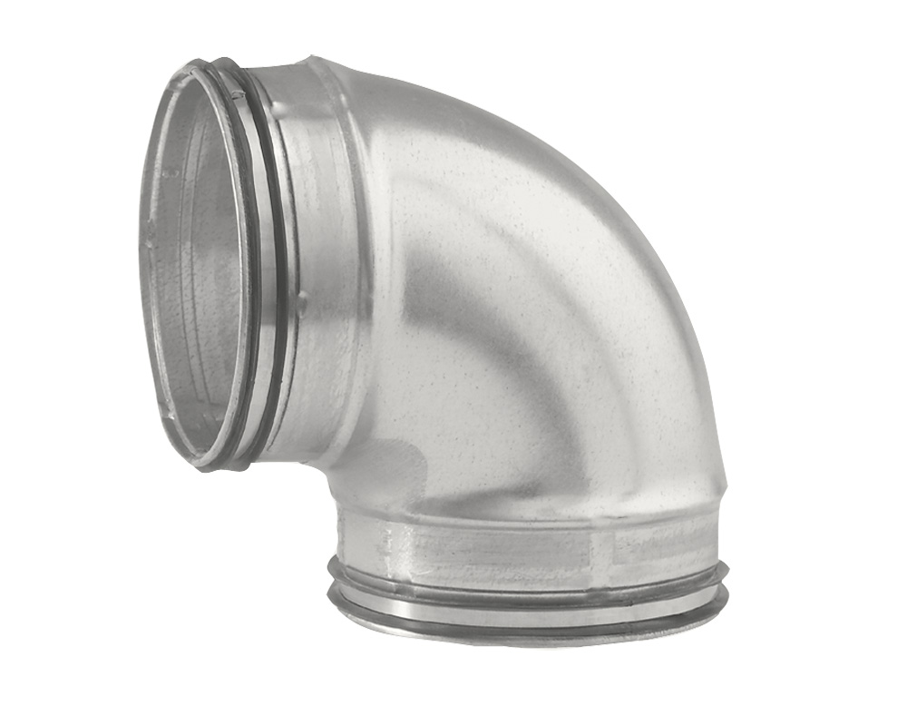 Bogen-kurz Metall BM-K90-160 / Lippendichtung beidseitig