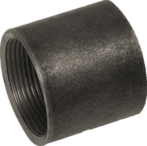 Stahlmuffe Sonderlänge, schw. 1/2"x100