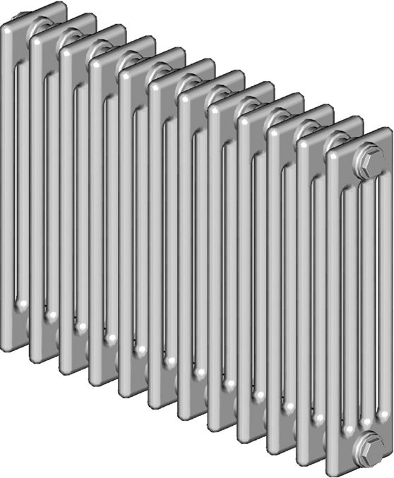 Pruduktbild: Arbonia SANO Stahlröhrenradiator-Glieder / AF BH 1200 mm, BT 225 mm
