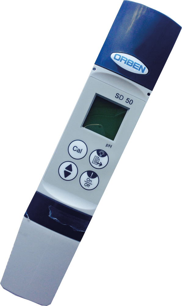 pH Meter, temperatur-kompensiert / pH-Wert 0-14, Temp. 0-60 Grd Celsius
