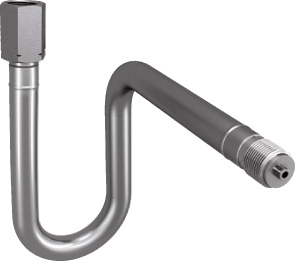 Wassersackr. 100bar, 1/2" U-Form / m. Spannmuffe u. Zapfen, Stahl