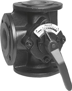 Honeywell Dreiwege-Flanschenmischer V54 / GG 20, schwarz, PN 6, gerade DN 100