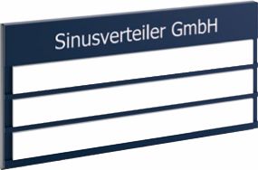 Sinus Bezeichnungsschild 100x50 blau / Nr.16001