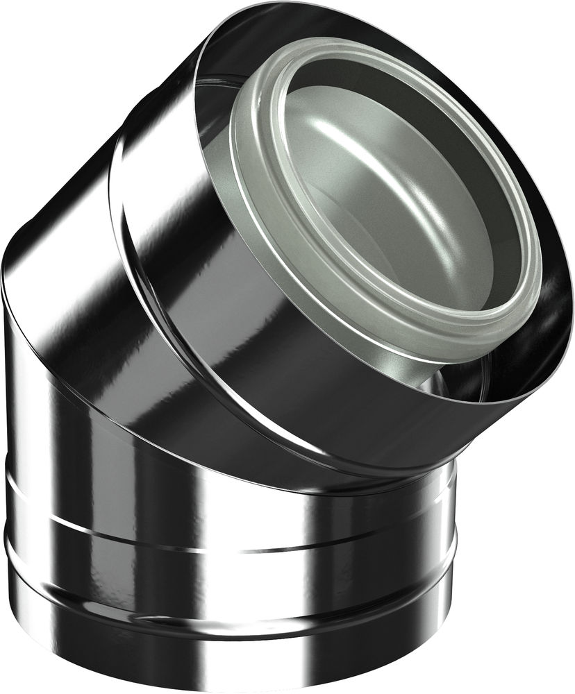 Bogen konz. Ø110/160, 45° Edelstahl