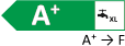Effizienzklasse: A+ mit Energieskala: A+ -> F Energielabel mit der Effizienzklasse A+ mit der Energieskala A+ -> F