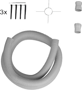 Buderus Set-Flexleitung d:60, 12,5m / 12,5m Flexrohr,Montagekreutz,4xAbstands.