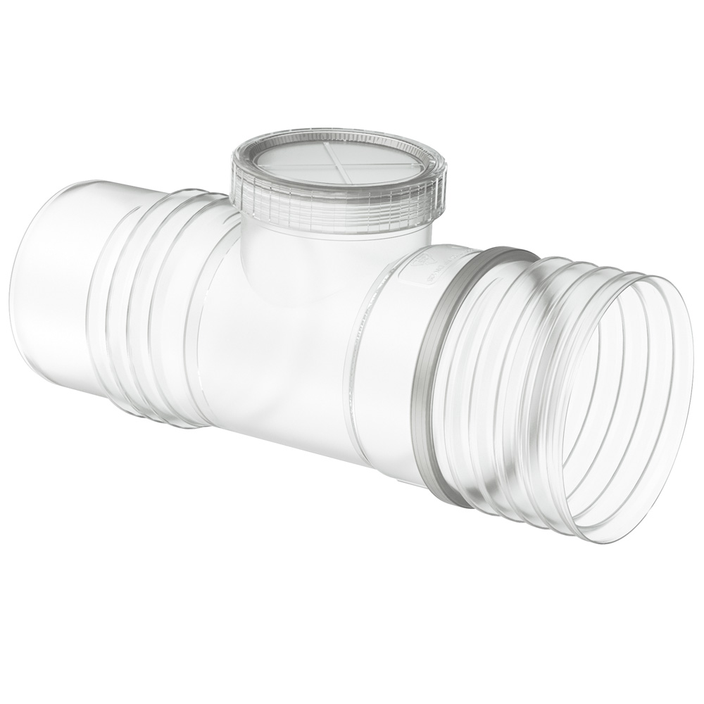 Rohr d:125 mit Prüföffnung / für Flex-Rohr