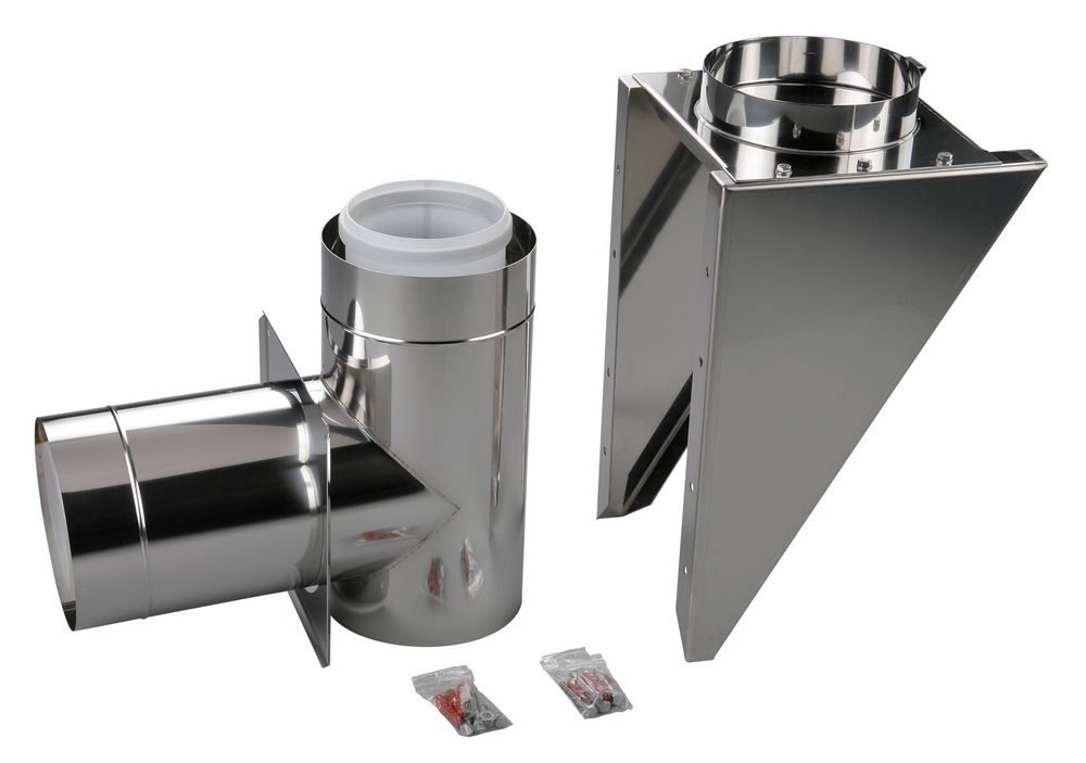 Aussenwandkonsole DN 160/225, Edelstahl / DN225/160 Edelstahl/PP