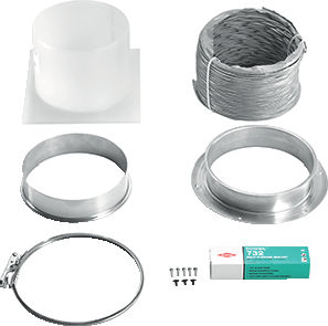 Adapter Flansch Zuluft DN200 Muffe verp