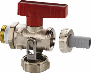 Pruduktbild: Simplex KFE Kugelhahn 1/2" PN16 Solar / Ausführ. f.Solar m.Schlauchverschraubung