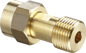 Übergangsstück / 1/2", Messing, drehbare Überwurfmutter