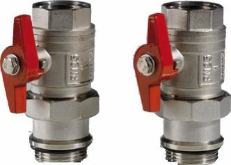 Verteiler-Anschl-Set DG für Vert. HKV-1 / HKV-D u.HKV-R,Nr.295100,(2 Kugelhähne)