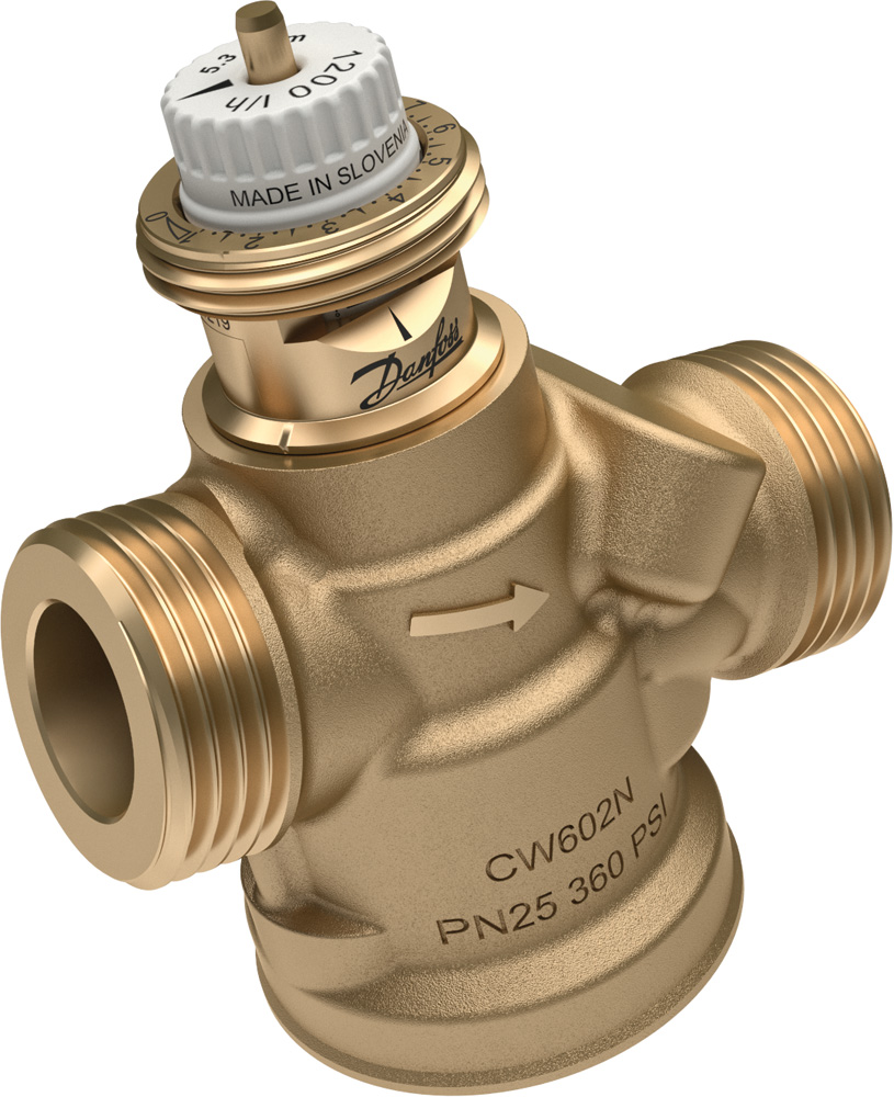 Danfoss Durchflussreg. AB QM 4.0. 15 / ohne Messnippeln AG 3/4", 60- 600 l/h