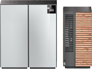 Pruduktbild: Dimplex System M, Split WP 6,5kW A2/W35 / Comfor Plus Lärche WW 220l ung HK M22044