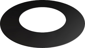 Rosette 80 schwarz emailliert