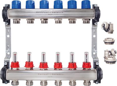 EMPUR Edelst.-Verteiler HKV-D10"Balance" / Auto.D-Mengenregelung im RL vormontiert