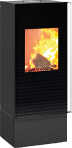 wodtke Kaminofen Casa Duo 6 kW, black / mit Sockel black
