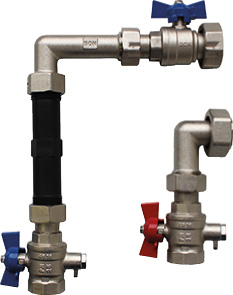 Schütz WMZ-Einbauset senkrecht 5006582 / vernickelt, 3/4